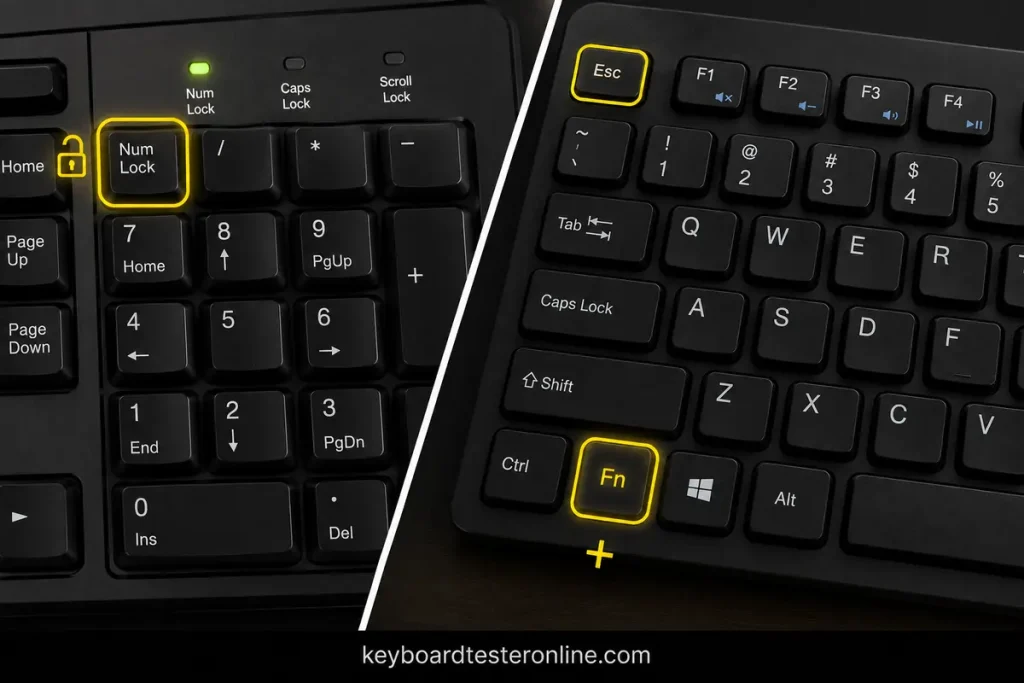 Num Lock or Fn Lock active